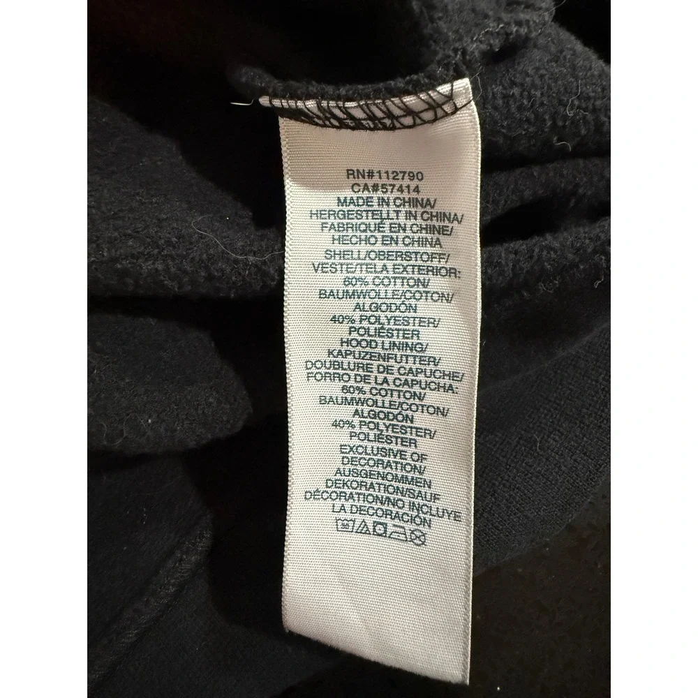 True Religion Mens 2XL Black‎ Buddha Guitar Graphic Full Zip Hoodie Sweatshirt